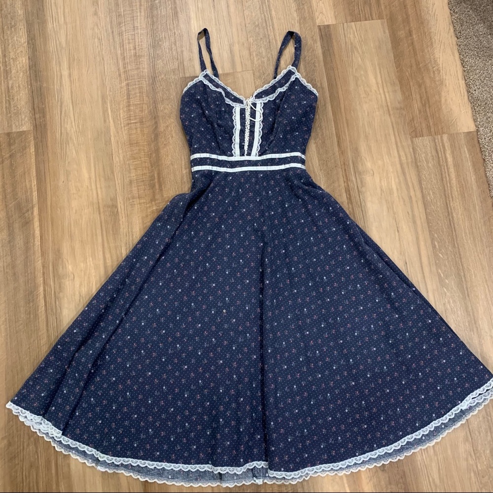 Blue Calico Gunne Sax Sundress